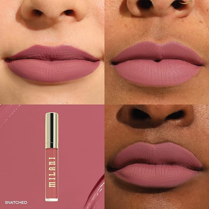 Milani Stay Put Longwear Liquid Lipstick - Smudge-Proof, Kiss-Proof, and Fade-Resistant Formula for All-Day Wear - Snatched