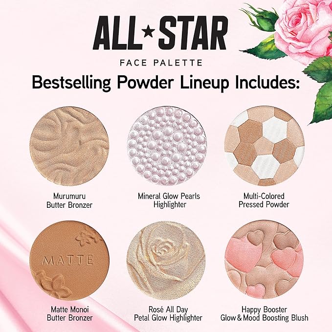 Physicians Formula All-Star Face Palette, Velvety-Smooth Buildable & Blendable Formulas,Versatile Matte and Multidimensional Shades, Cruelty-Free & Vegan