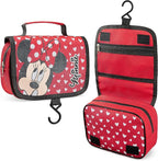 Disney Stitch Hanging Toiletry Bags for Women Teenagers Girls Minnie Mouse Cosmetic Bag Travel Accessories Stitch Gifts (Red Minnie)