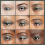 Counterfeit Shimmering Deep Forest Green Blue Grey Pressed Powder Single Vegan Eyeshadow; Talc, Paraben & Cruelty Free